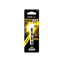 Alpha ThunderMax SL6 x 25mm Impact Insert Bit - Carded (x2) CSL625SM