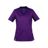 Womens Riley V-Neck Scrub Top Size 3XL Colour Purple