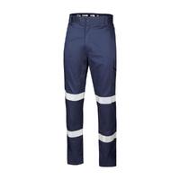 TRu Workwear Midweight Drill Trousers With Biomotion Reflective Tape CT1080T2-NAV-R087