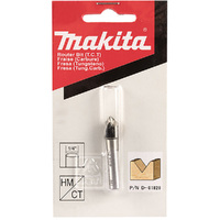 Makita 3/8" 90° V-Groove TCT Bit (1/4" Shaft) D-01828