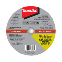 Makita 230 x 2 x 22.23mm Standard Inox Cutting Disc W36R (10pk) D-20557-10