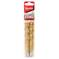 Makita 1mm x 34mm HSS-TiN Metal Drill Bits (10pk) - Performance D-43876