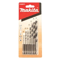 Makita 1/4" Hex Drive Bradpoint Drill Bit Set 7 Piece D-62371