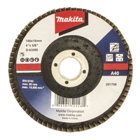 Makita 100mm Economy Flap Disc 40# Alu Oxide D-63395