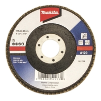 Makita 115mm Economy Flap Disc 120# Alu Oxide D-63460