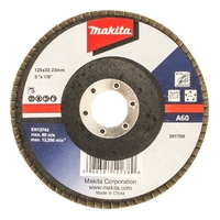Makita 125mm Economy Flap Disc 60# Alu Oxide D-63482