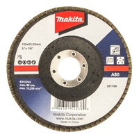 Makita 125mm Economy Flap Disc 80# Alu Oxide D-63498