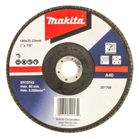 Makita 180mm Economy Flap Disc 40# Alu Oxide D-63513