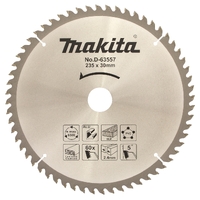 Makita Multi Purpose TCT Saw Blade 235mm x 30 x 60T - Circular Saw D-63557