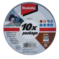 Makita 100x1.2x16mm Inox Cut Disc WA46R 10pk D-65947-10