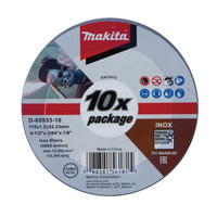 Makita 115x1.2x22.23mm Inox Cut Disc WA46R 10pk D-65953-10
