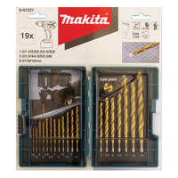Makita HSS-TiN 19 Piece Drill Bit - Economy Set D-67527