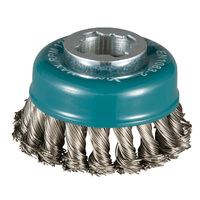 Makita X-Lock 80mm Knot Stainless Cup Brush D-73330