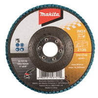 Makita 100mm Eco Flap Disc 120# - Zirconia Flat D-74170