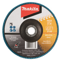 Makita 180mm Eco Flap Disc 120# - Zirconia Flat D-74295