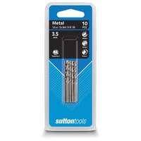 Sutton 3.5 x 70mm Metal Jobber Drill Bit HSS SILVER BULLET - 10 Piece D1040350