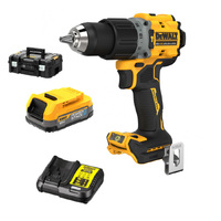 DeWalt 18V XR Compact Premium Hammer Drill Driver PowerStack Set DCD805E1T-XE