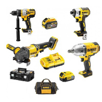 DeWALT Herramientas - 18V AKU fresadora combinada 8 mm, 2x batería 5,0 Ah  XR, cargador DCW604P2