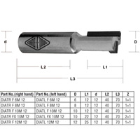 Carbitool 10mm Straight Flute P.C.D. Bit DIATRFX10M12