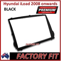 For Hyundai iLoad 2008 Onwards H1 Facia Double Din Fascia GPS Install Black Trim