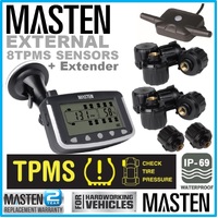 10 Truck TPMS Tyre Pressure Monitoring System Caravan Truck RV Sensor LCD 4WD Wireless 4x4 TP-24-10