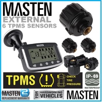 6 Truck TPMS Tyre Pressure Monitoring System Caravan Truck RV Sensor LCD 4WD Wireless 4x4 | TP-24-6