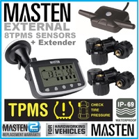 8 Truck TPMS Tyre Pressure Monitoring System Caravan Truck RV Sensor LCD 4WD Wireless 4x4 TP-24-8
