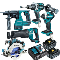 Makita 18V 5 Piece Brushless Combo Kit DLX500504