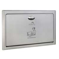 Recessed stainless steel baby change station