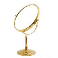 5x magnifying mirror tabletop - golden