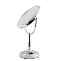 5x led magnifying mirror tabletop - silver