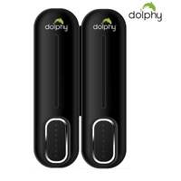 Dolphy multi compatible abs wall mount soap dispenser 300ml (pack of 2)- black
