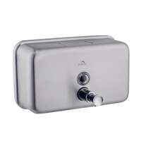 Dolphy manual multi compatible stainless steel liquid soap dispenser 1200ml - silver