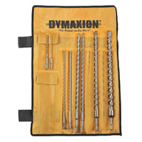 Dymaxion SDS Plus Masonry Drill Bit Set in Roll Kit - 8 Piece - Plumbing Sizes DSPKP8
