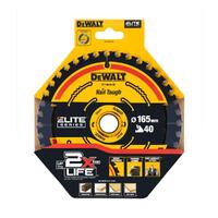 DeWalt 165x20mm 40T ELITE Circular Saw Blade DT10640-QZ