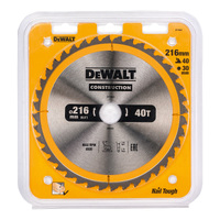 DeWalt 216mm x 30 x 40T Wood Construction Saw Blade DT1953-QZ