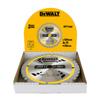 DeWalt 184mm x 36T (16/20mm) Saw Blade Constructions DT20543-QZ