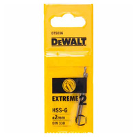 DeWalt 2.0mm HSS-G Extreme 2 Metal Drill Bit - 2pk DT5036-QZ