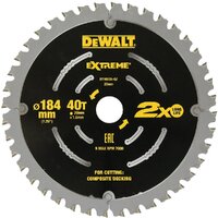 Dewalt 184mm 40t Extreme Composite Decking Circular Saw Blade DT90255-QZ