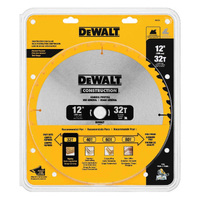 DeWalt 305mm (12") x 25.4mm x 32T Wood Construction Saw Blade DW3123