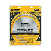 DeWalt 305mm (12") x 25.4mm x 32/80T Wood Construction Saw Blade Combo Pack DW3128P5