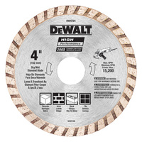 DeWalt 100mm x 22.23mm Masonry High Performance Turbo Diamond Disc DW4724