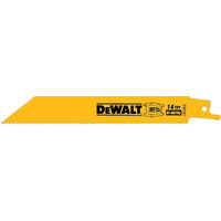DeWalt 152mm (6") 14 TPI Bi-Metal Reciprocating Saw Blade 5pc DW4808