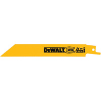 DeWalt 152mm (6") 24 TPI Bi-Metal Reciprocating Saw Blade 5pc DW4813