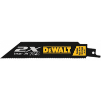 DeWalt 5pk 152mm 14/18TPI Bi-Metal Reciprocating Saw Blades DWA4186