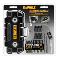 DeWalt 20pc Tough Case Magnetic Black Impact Ready Screwdriver Set DWMTCIR20