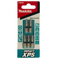 Makita HEX4 x 25mm Impact XPS Insert Bit (5pk) E-09101