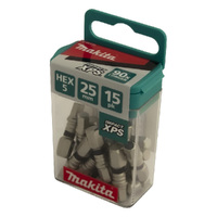 Makita HEX5 x 25mm Impact XPS Insert Bit (15pk) E-09139