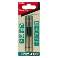 Makita HEX3 x 75mm Impact XPS Power Bit (2pk) E-09232