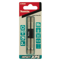 Makita HEX6 x 75mm Impact XPS Power Bit (2pk) E-09260